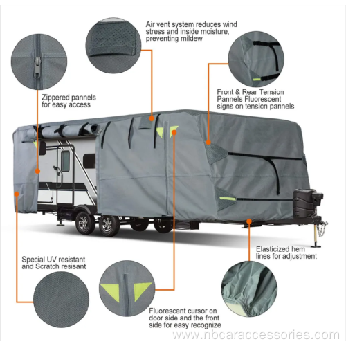All-Weather Trailer RV Cover Breathable Anti-UV Covers